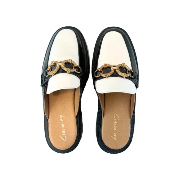 Circus NY by Sam Edelman Evangeline Mule Platform Lug Sole Black/White Size 8.5M - Picture 3 of 9